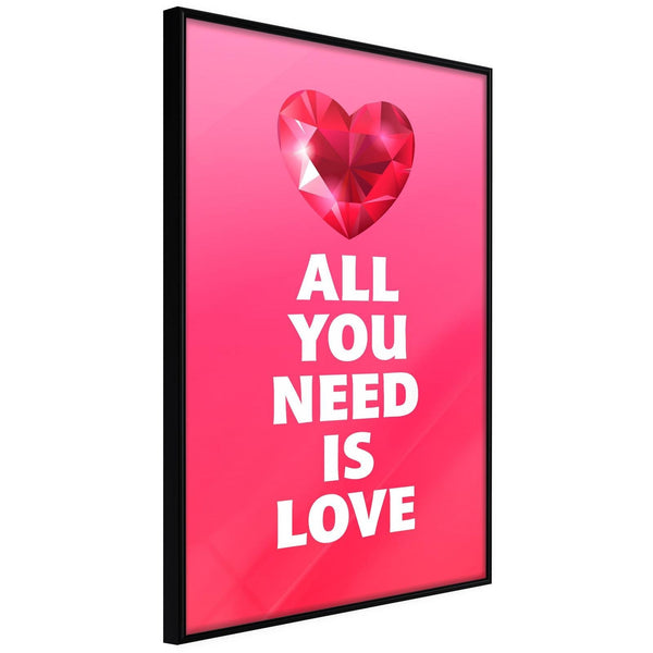 Inramad Poster / Tavla - Ruby Heart-Poster Inramad-Artgeist-peaceofhome.se