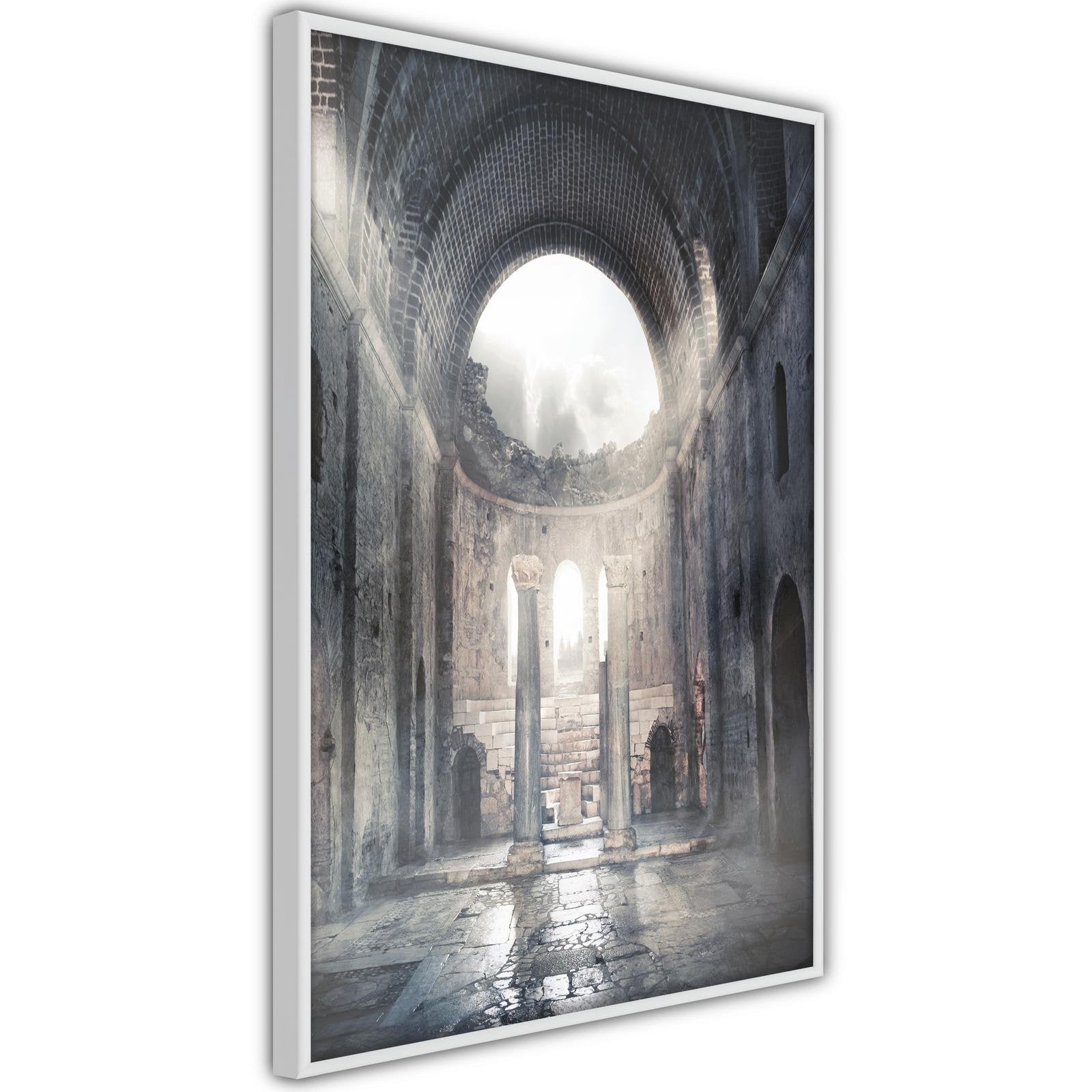 Inramad Poster / Tavla - Ruins of a Cathedral-Poster Inramad-Artgeist-peaceofhome.se