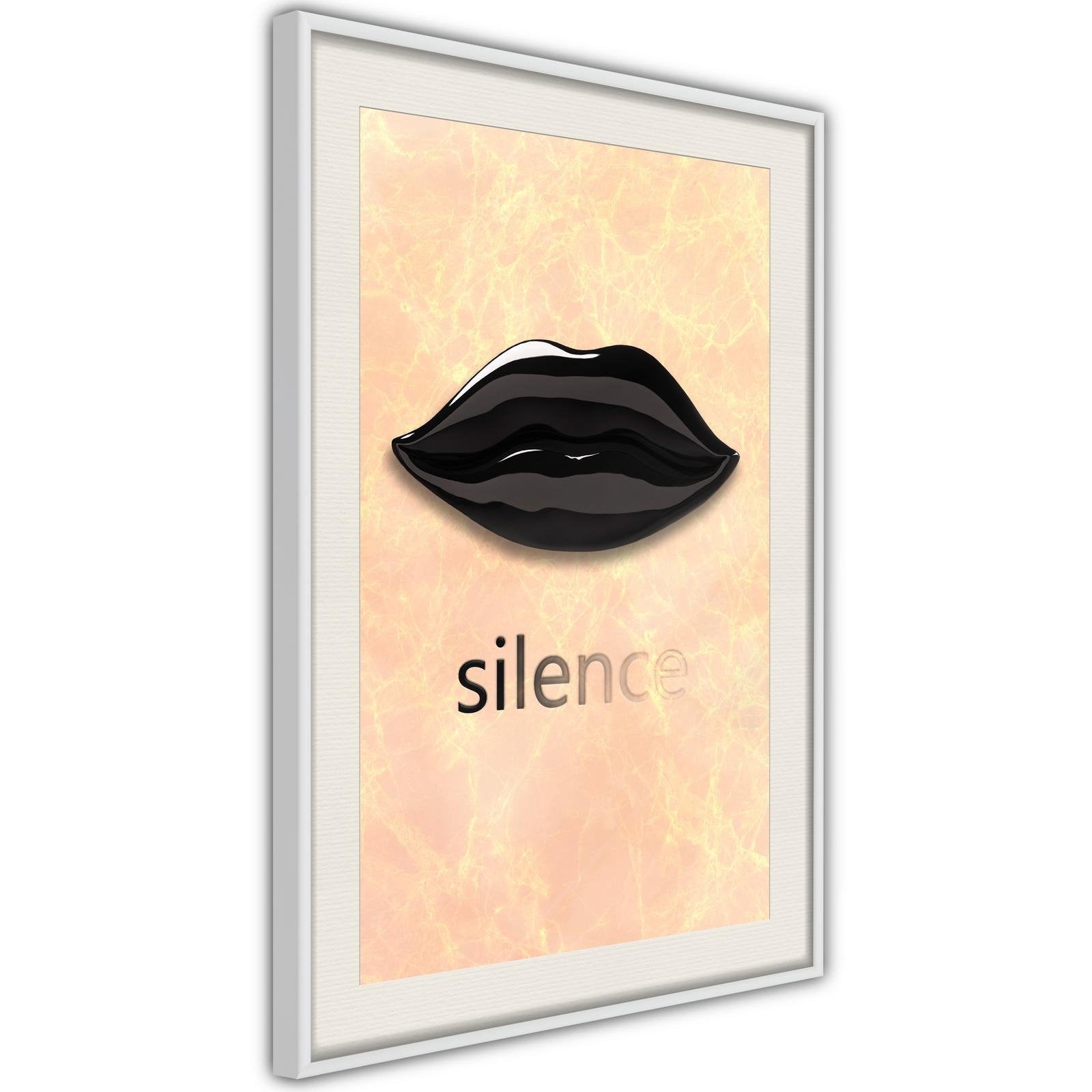 Inramad Poster / Tavla - Silent Lips-Affisch-Artgeist-peaceofhome.se