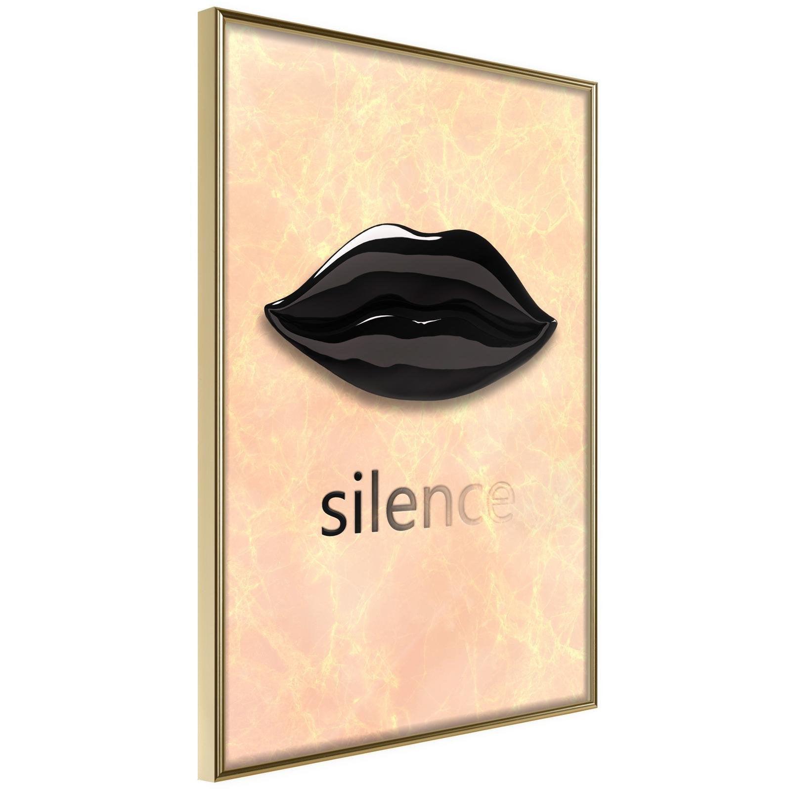 Inramad Poster / Tavla - Silent Lips-Affisch-Artgeist-peaceofhome.se