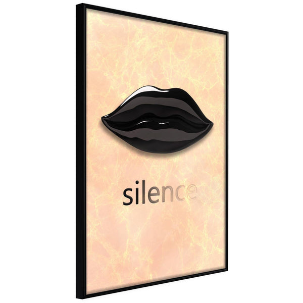 Inramad Poster / Tavla - Silent Lips-Affisch-Artgeist-peaceofhome.se