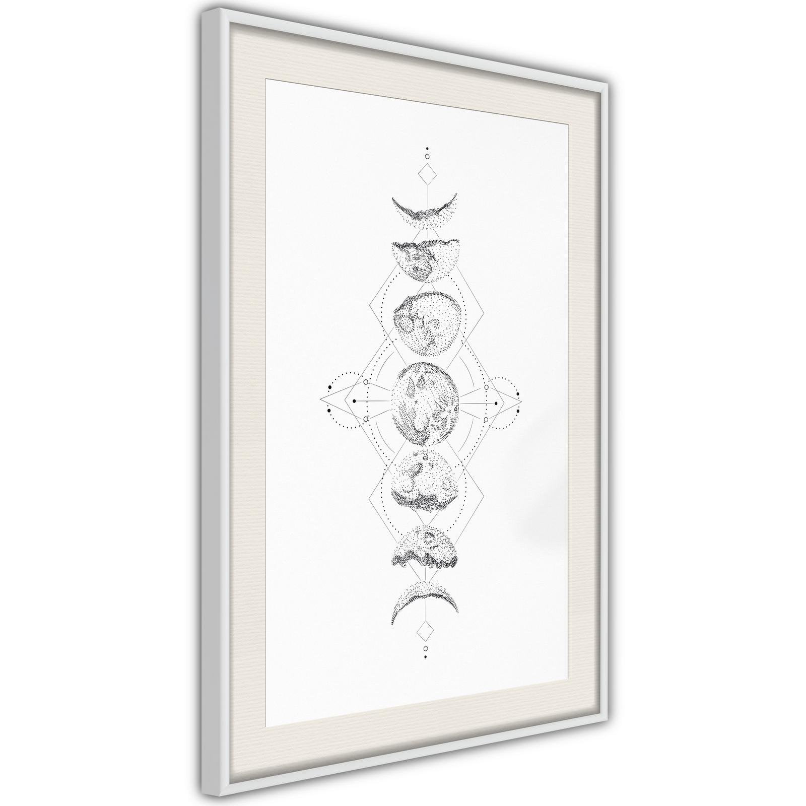 Inramad Poster / Tavla - Silver Globe-Poster Inramad-Artgeist-peaceofhome.se