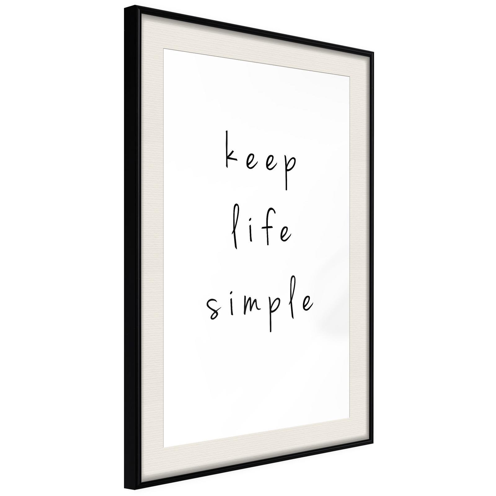 Inramad Poster / Tavla - Simple Life-Poster Inramad-Artgeist-peaceofhome.se