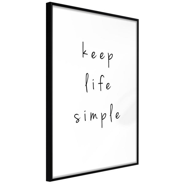 Inramad Poster / Tavla - Simple Life-Poster Inramad-Artgeist-peaceofhome.se