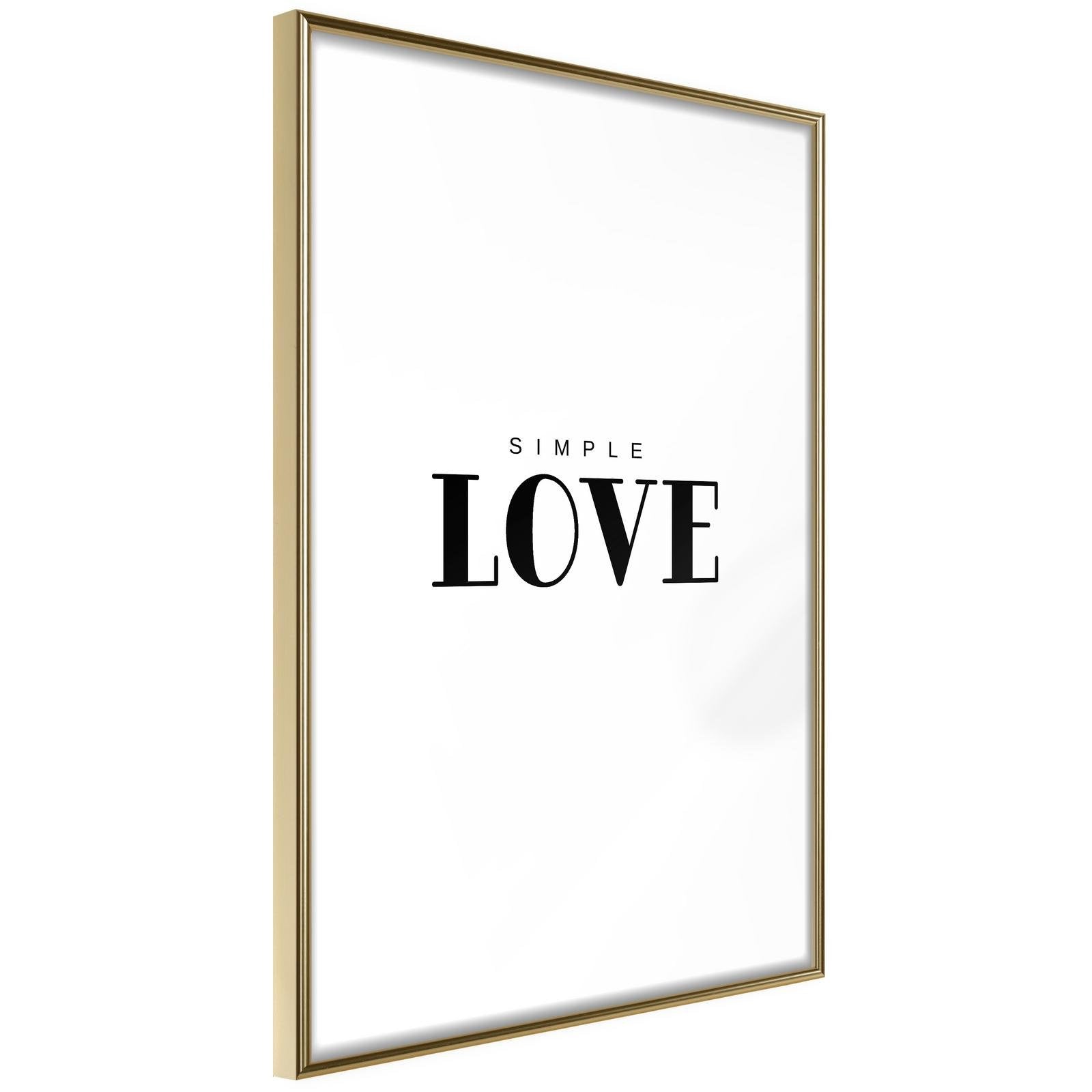 Inramad Poster / Tavla - Simple Love-Poster Inramad-Artgeist-peaceofhome.se