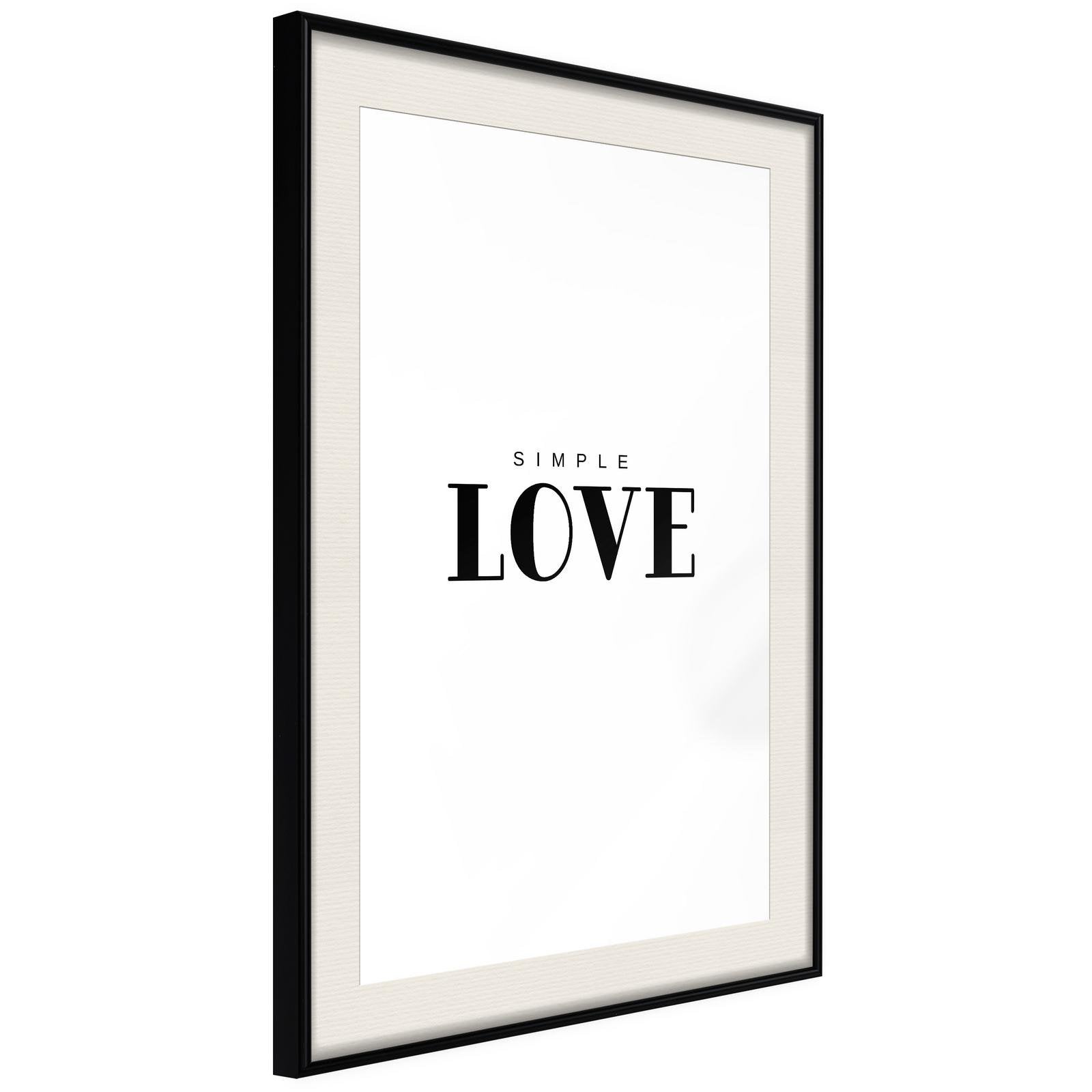 Inramad Poster / Tavla - Simple Love-Poster Inramad-Artgeist-peaceofhome.se