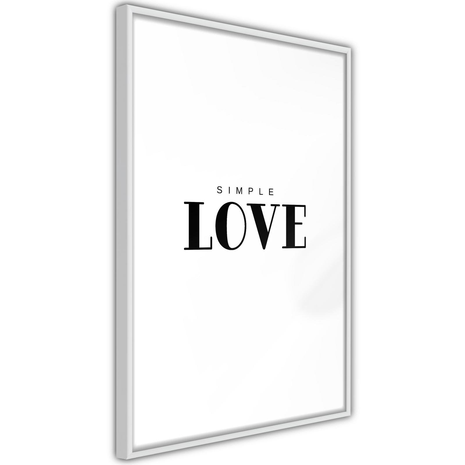 Inramad Poster / Tavla - Simple Love-Poster Inramad-Artgeist-peaceofhome.se