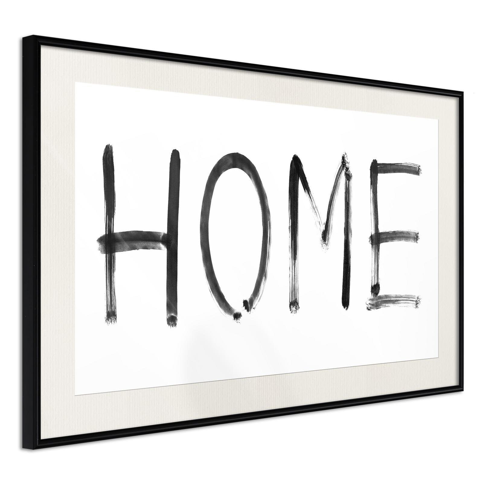 Inramad Poster / Tavla - Simply Home (Horizontal)-Poster Inramad-Artgeist-peaceofhome.se