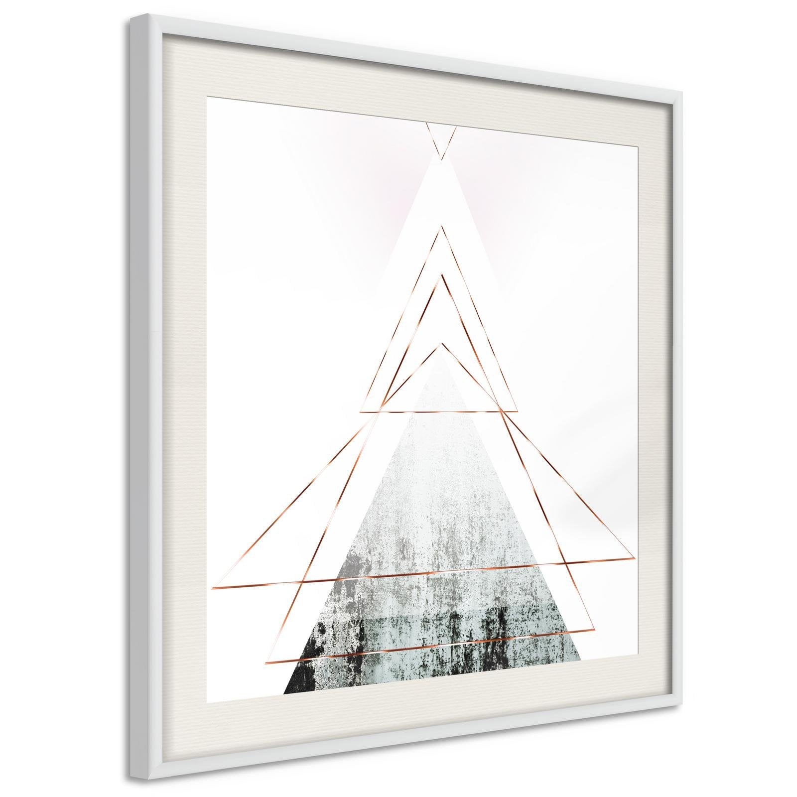Inramad Poster / Tavla - Snow-Capped Peak (Square)-Poster Inramad-Artgeist-peaceofhome.se