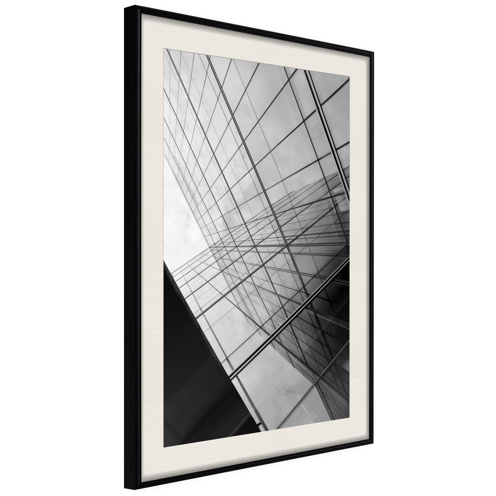 Inramad Poster / Tavla - Steel and Glass (Grey)-Poster Inramad-Artgeist-peaceofhome.se