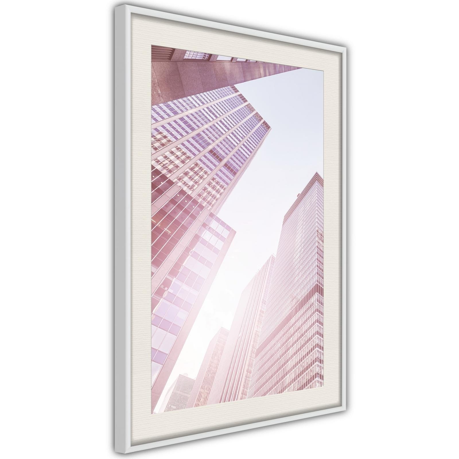 Inramad Poster / Tavla - Steel and Glass (Pink)-Poster Inramad-Artgeist-peaceofhome.se