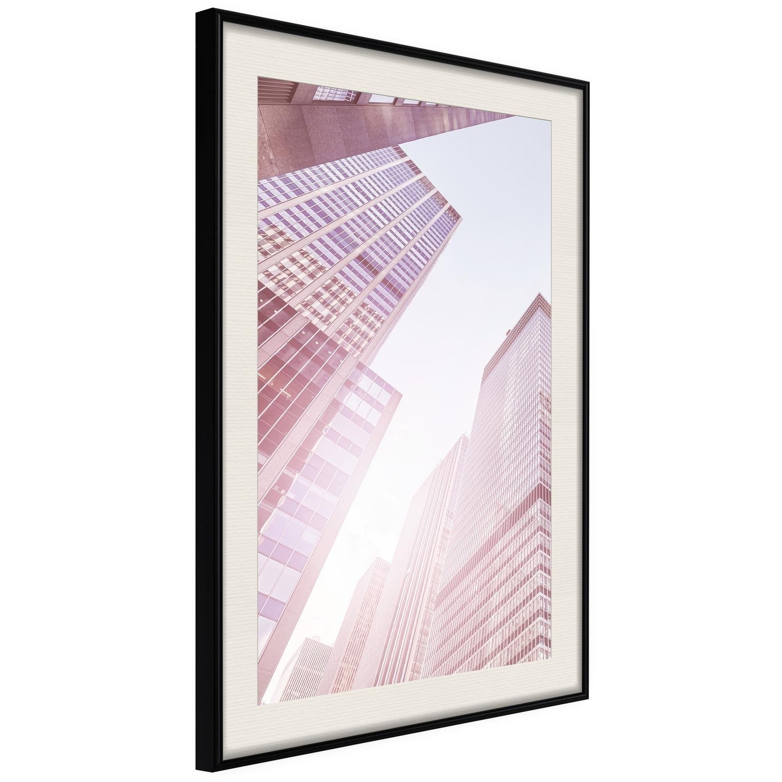 Inramad Poster / Tavla - Steel and Glass (Pink)-Poster Inramad-Artgeist-peaceofhome.se