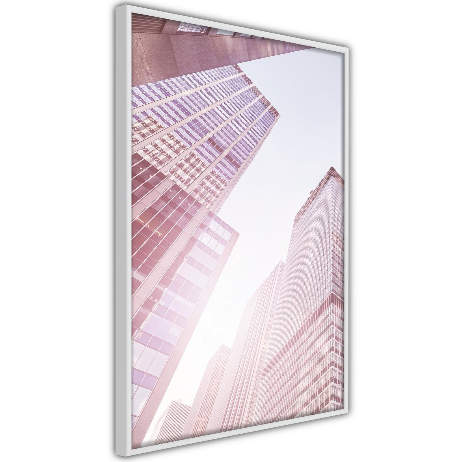 Inramad Poster / Tavla - Steel and Glass (Pink)-Poster Inramad-Artgeist-peaceofhome.se