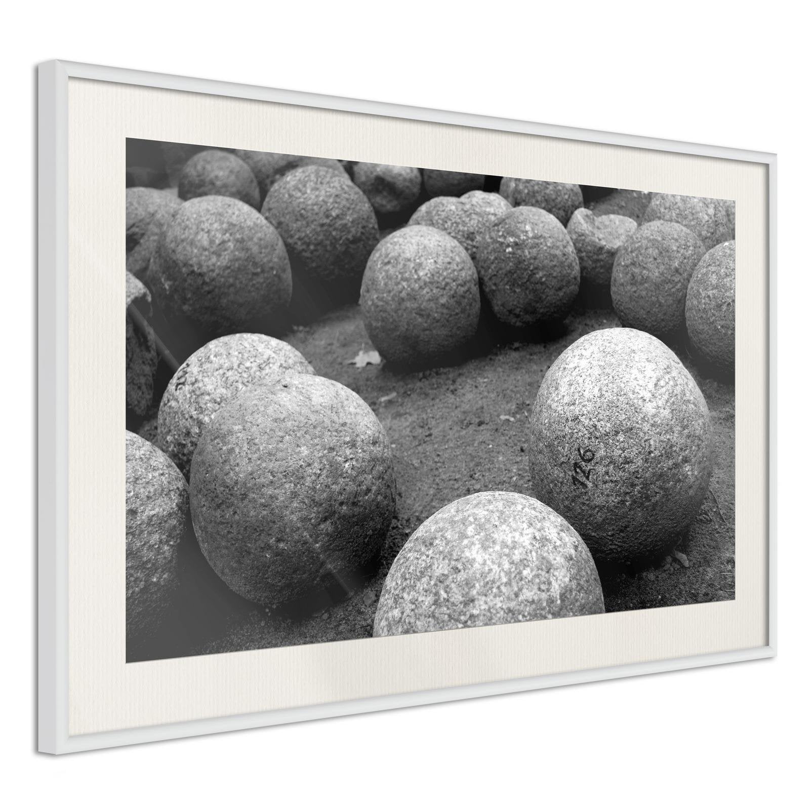 Inramad Poster / Tavla - Stone Spheres-Poster Inramad-Artgeist-peaceofhome.se