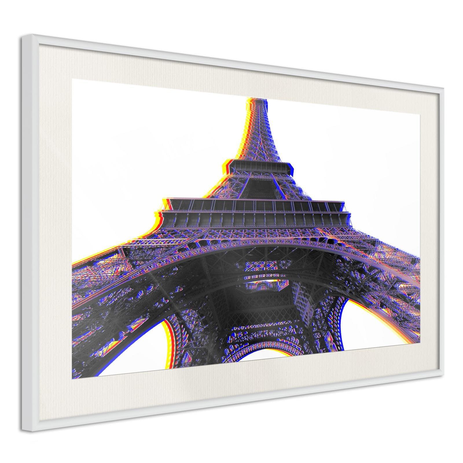 Inramad Poster / Tavla - Symbol of Paris (Purple)-Poster Inramad-Artgeist-peaceofhome.se