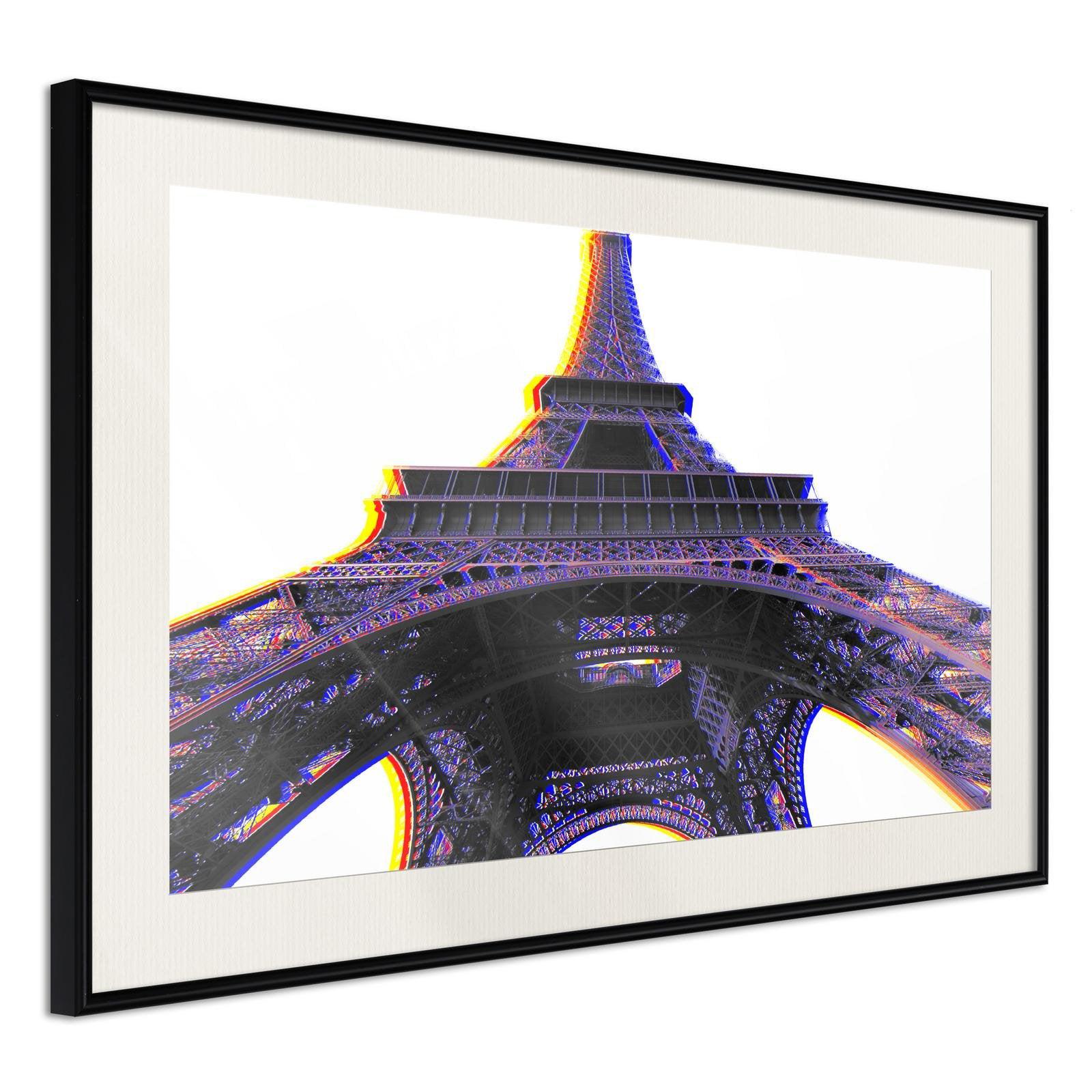 Inramad Poster / Tavla - Symbol of Paris (Purple)-Poster Inramad-Artgeist-peaceofhome.se