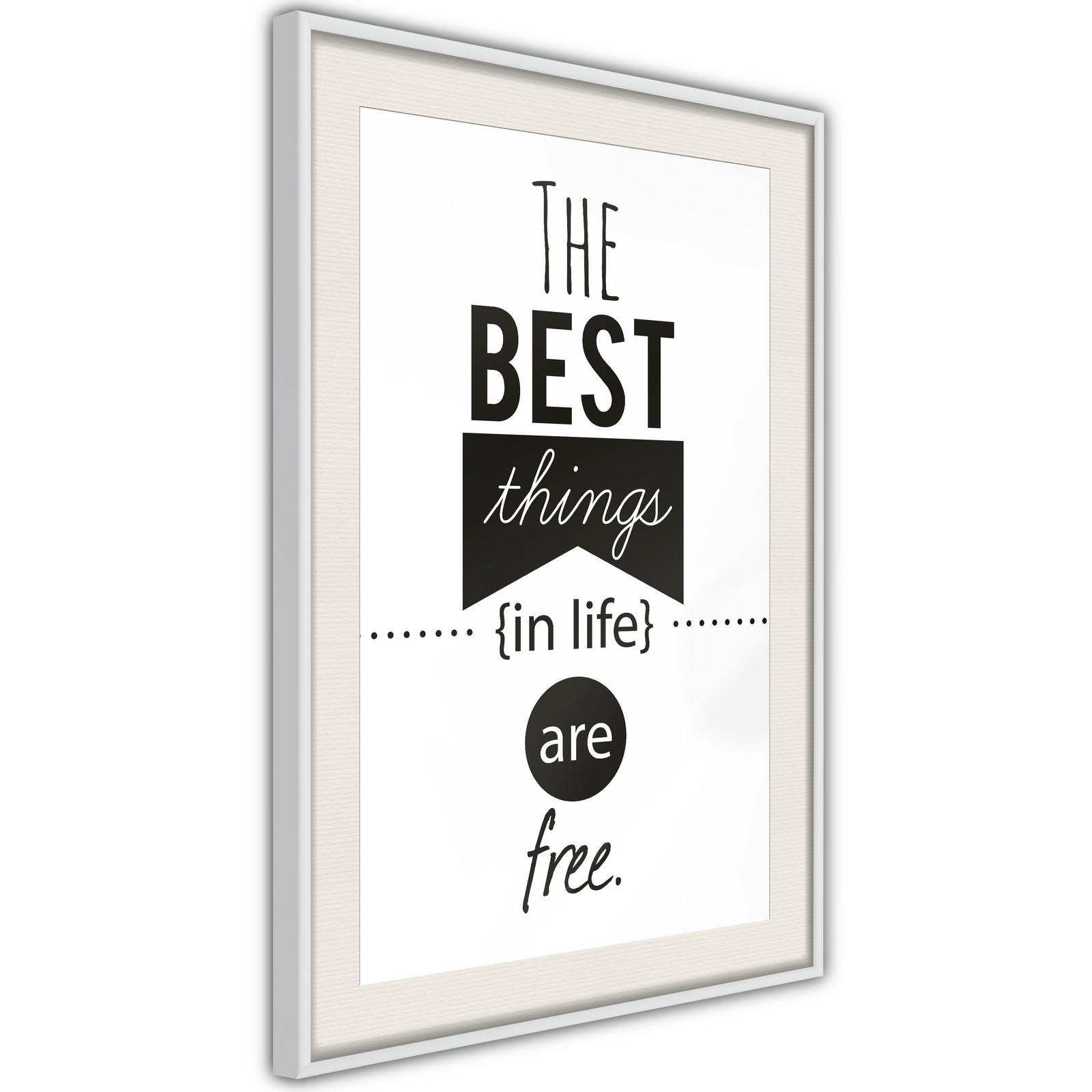 Inramad Poster / Tavla - The Best Things-Poster Inramad-Artgeist-peaceofhome.se