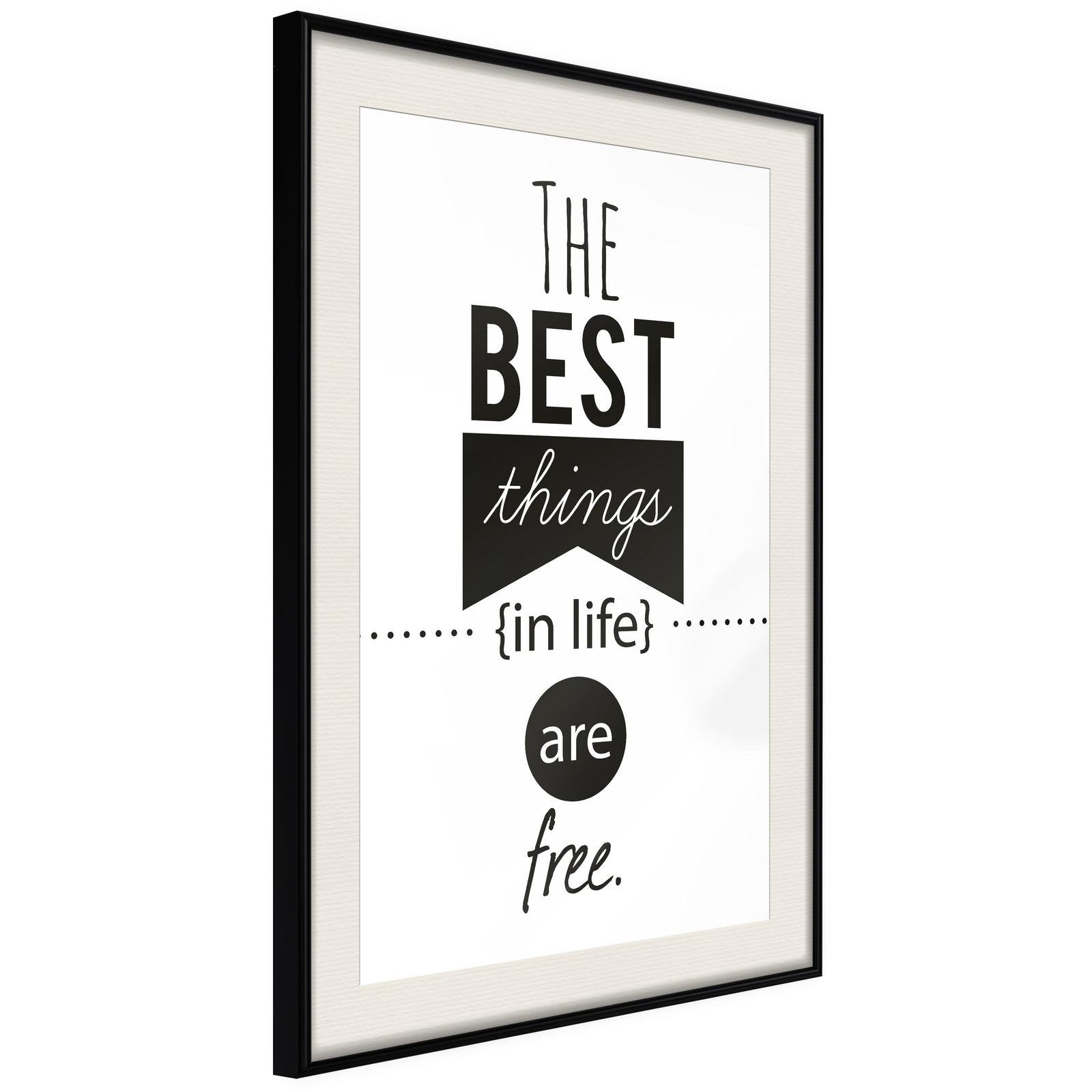 Inramad Poster / Tavla - The Best Things-Poster Inramad-Artgeist-peaceofhome.se