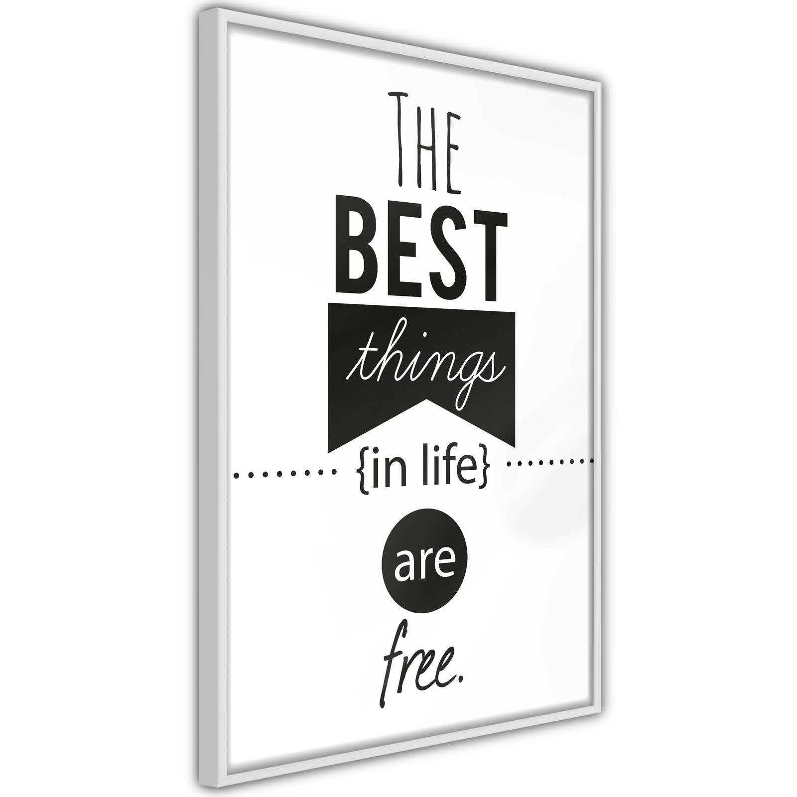 Inramad Poster / Tavla - The Best Things-Poster Inramad-Artgeist-peaceofhome.se