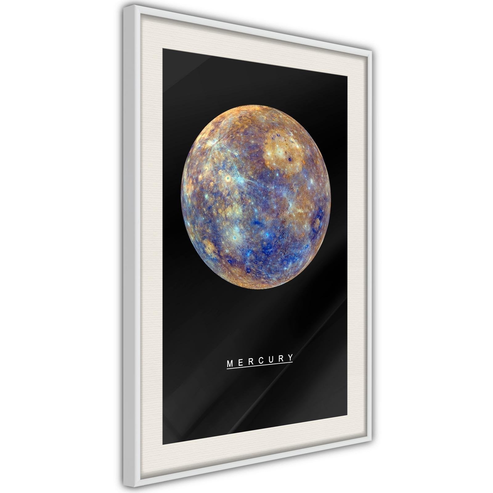 Inramad Poster / Tavla - The Solar System: Mercury-Poster Inramad-Artgeist-peaceofhome.se