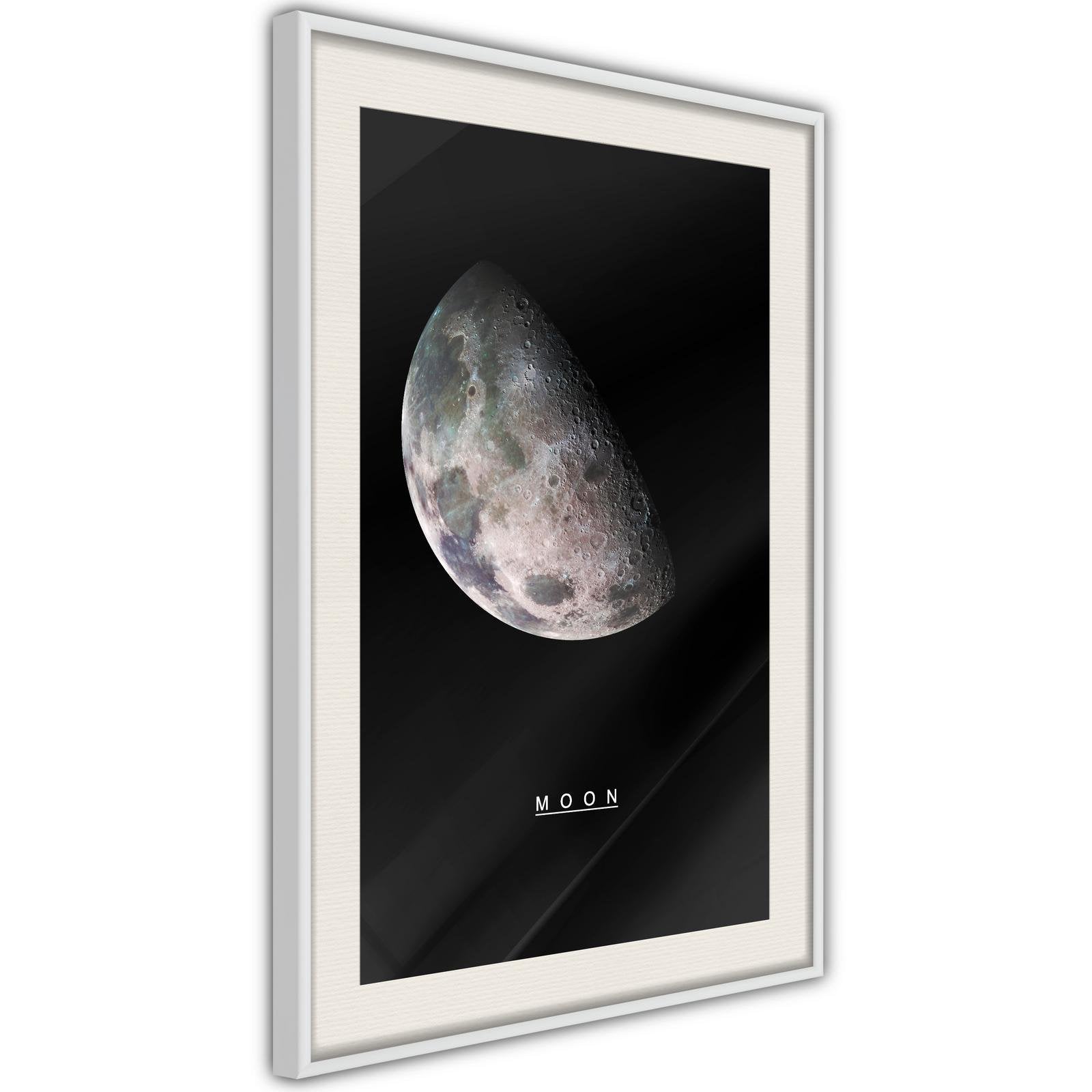 Inramad Poster / Tavla - The Solar System: Moon-Poster Inramad-Artgeist-peaceofhome.se