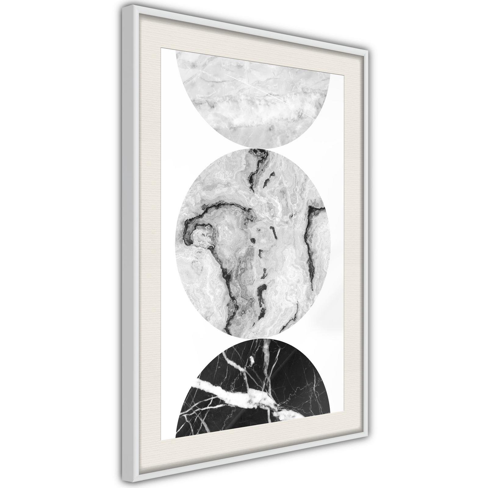 Inramad Poster / Tavla - Three Shades of Marble-Poster Inramad-Artgeist-peaceofhome.se