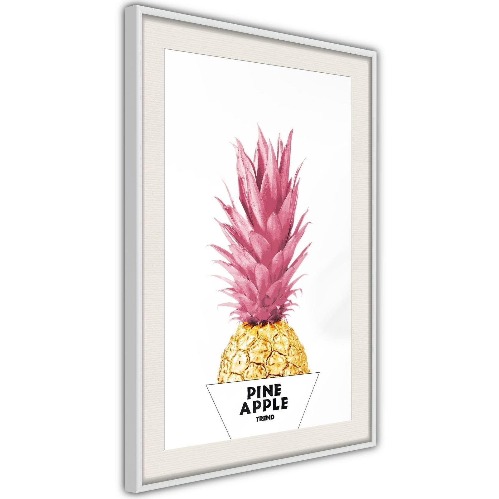 Inramad Poster / Tavla - Trendy Pineapple-Poster Inramad-Artgeist-peaceofhome.se