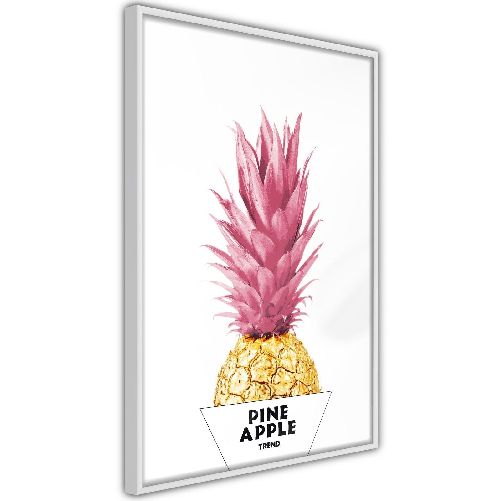 Inramad Poster / Tavla - Trendy Pineapple-Poster Inramad-Artgeist-peaceofhome.se