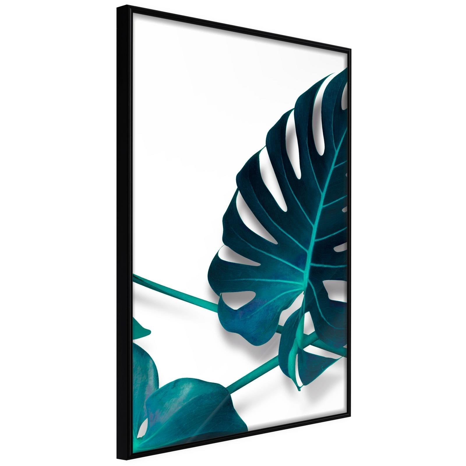 Inramad Poster / Tavla - Turquoise Monstera I-Poster Inramad-Artgeist-peaceofhome.se