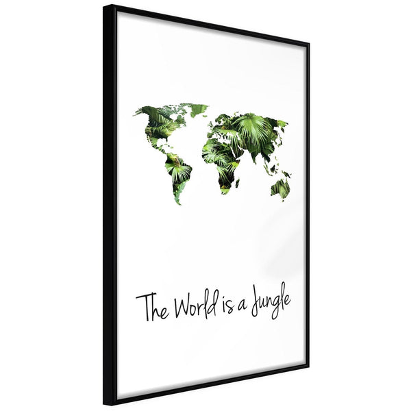 Inramad Poster / Tavla - We Live in a Jungle-Affisch-Artgeist-peaceofhome.se