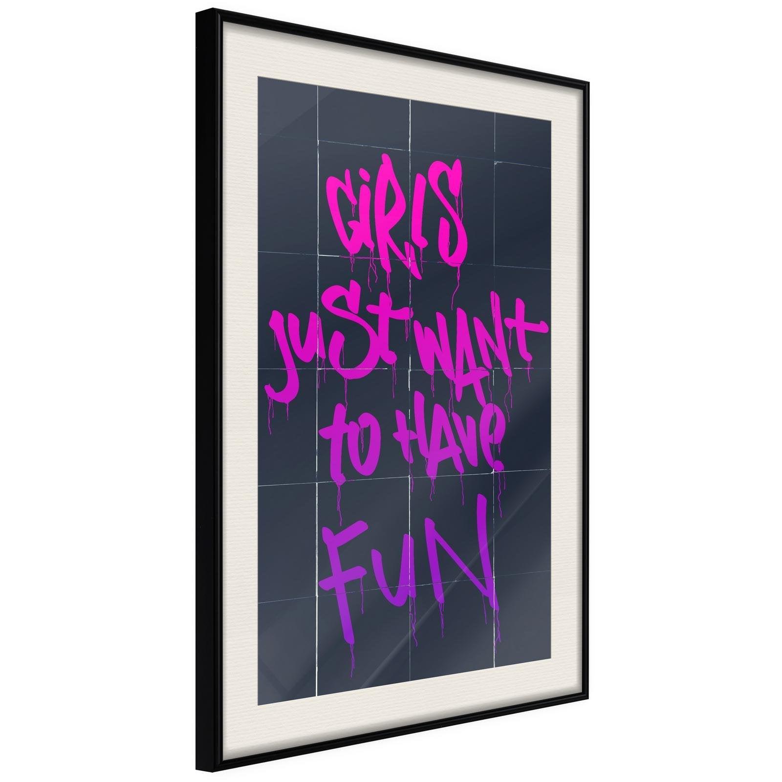 Inramad Poster / Tavla - What Girls Want-Affisch-Artgeist-peaceofhome.se