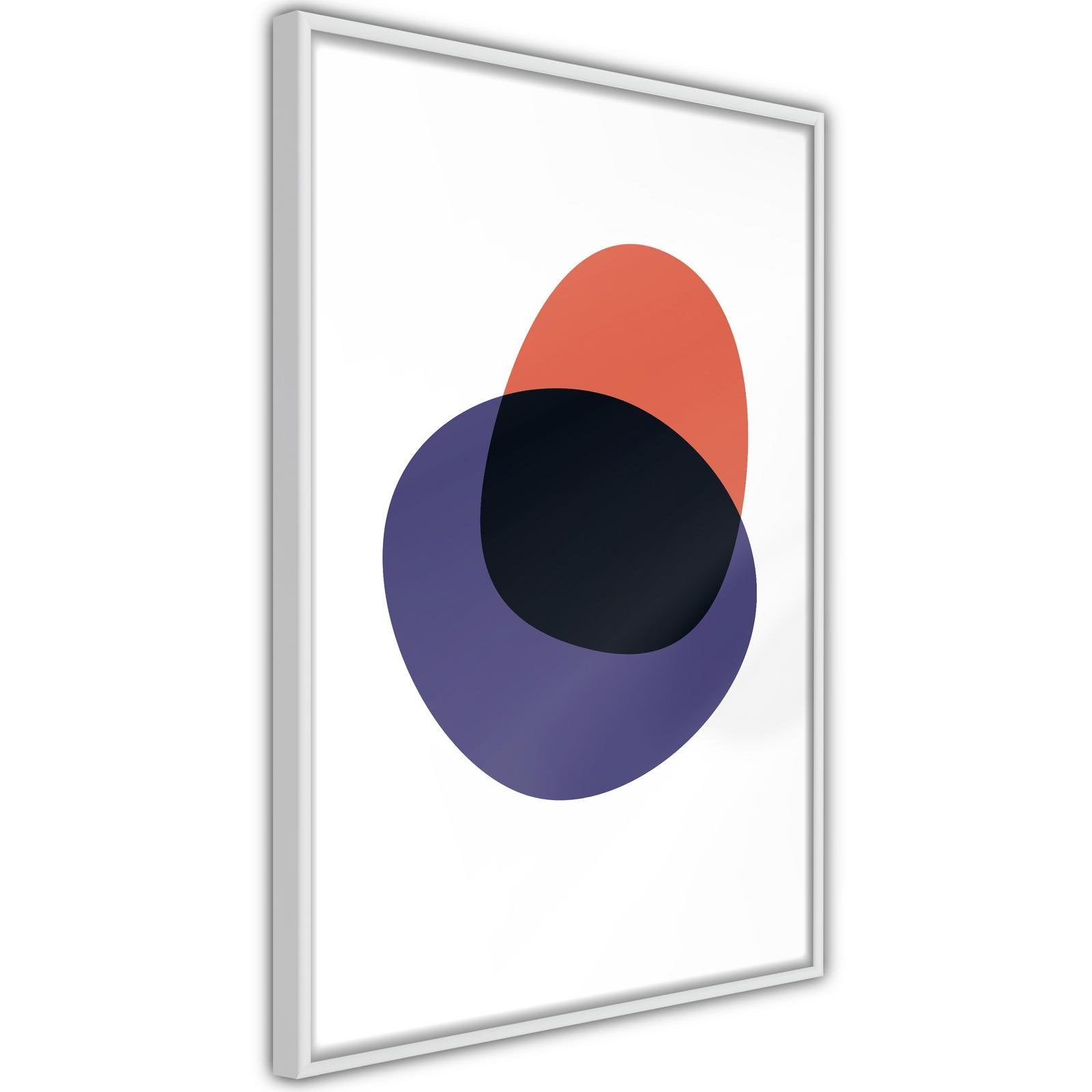 Inramad Poster / Tavla - White, Orange, Violet and Black-Poster Inramad-Artgeist-peaceofhome.se