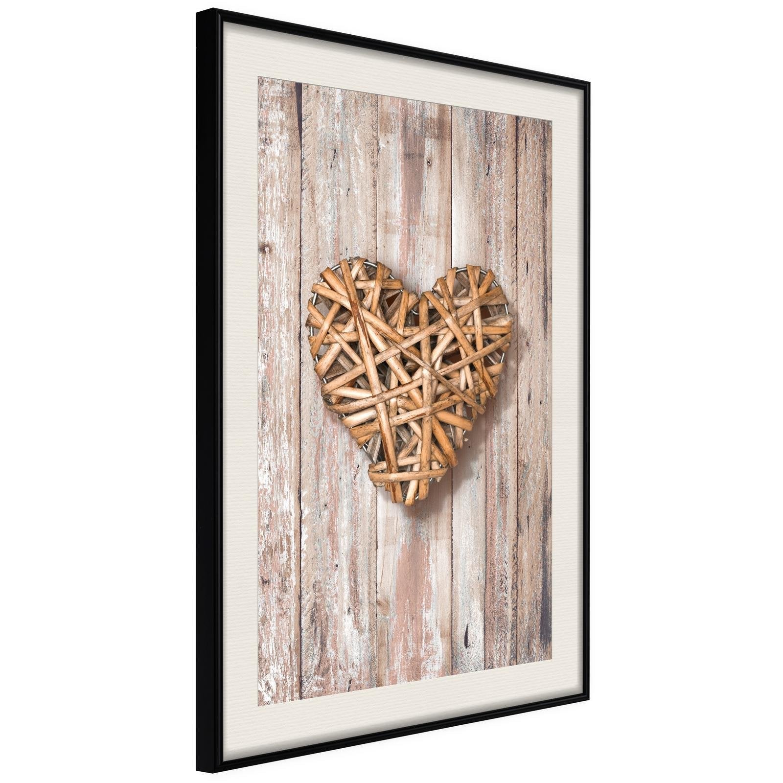 Inramad Poster / Tavla - Wicker Love-Affisch-Artgeist-peaceofhome.se