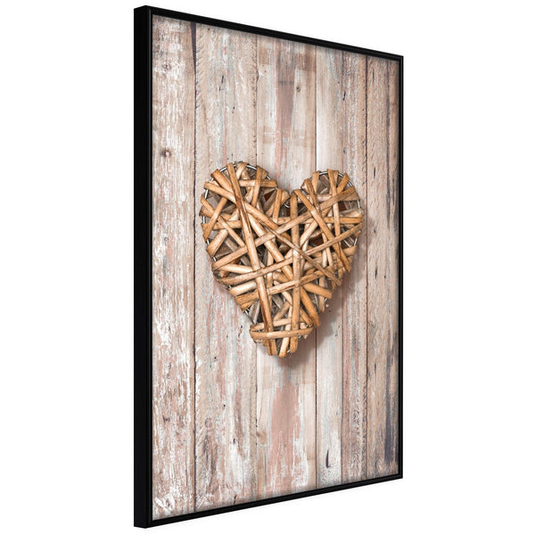 Inramad Poster / Tavla - Wicker Love-Affisch-Artgeist-peaceofhome.se