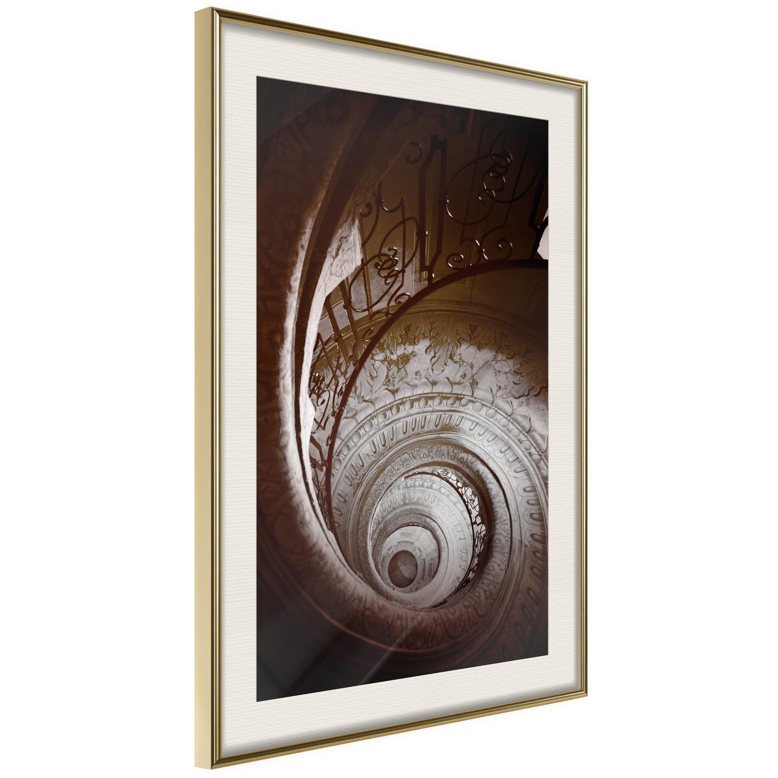 Inramad Poster / Tavla - Winding Staircase-Affisch-Artgeist-peaceofhome.se