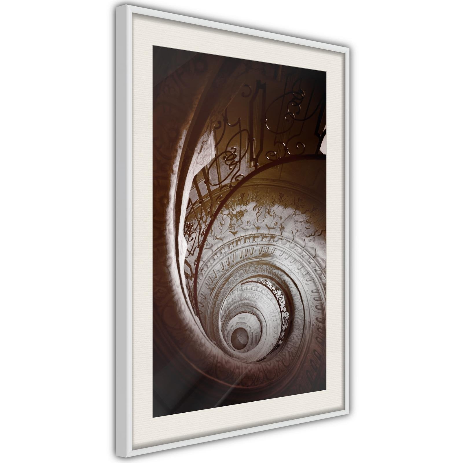 Inramad Poster / Tavla - Winding Staircase-Poster Inramad-Artgeist-peaceofhome.se