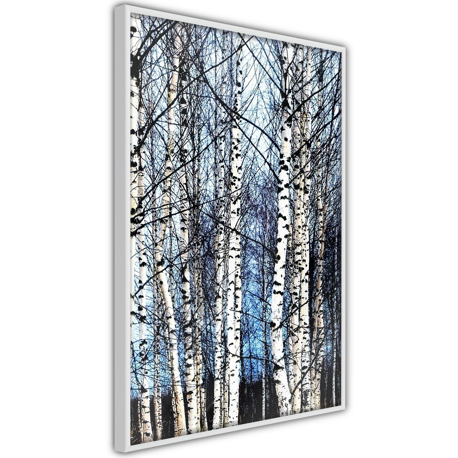 Inramad Poster / Tavla - Winter Birch Trees-Poster Inramad-Artgeist-peaceofhome.se
