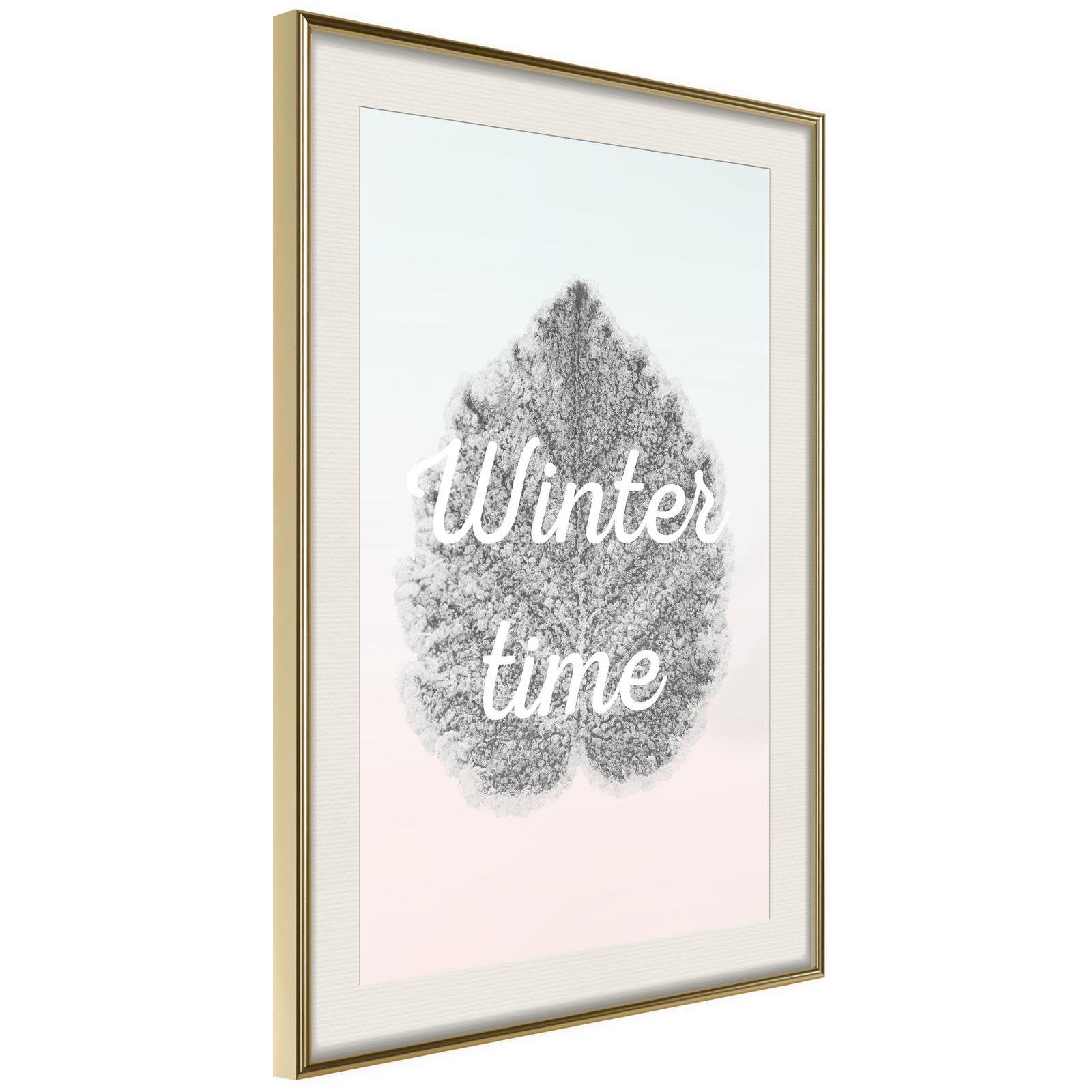 Inramad Poster / Tavla - Winter Leaf-Affisch-Artgeist-peaceofhome.se