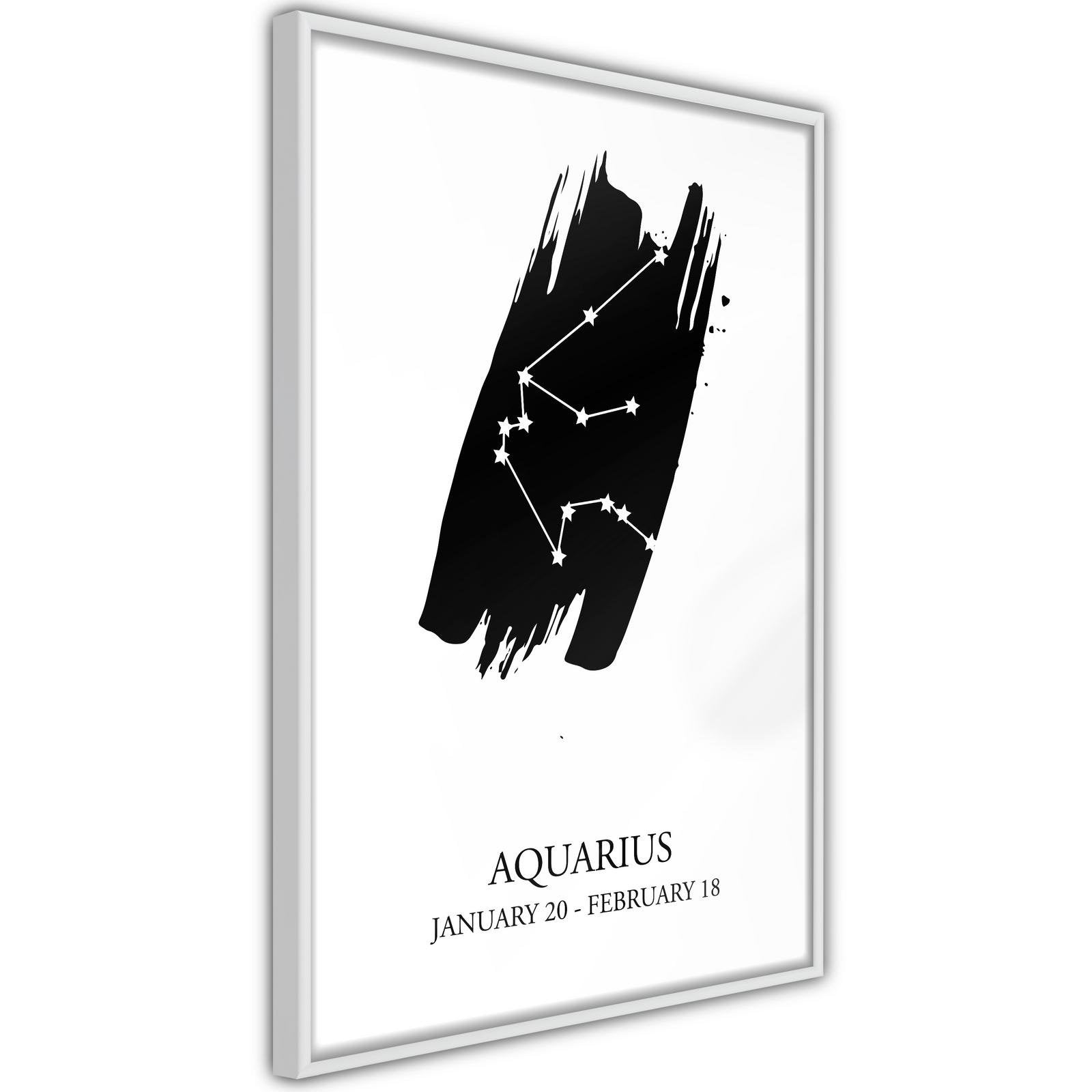 Inramad Poster / Tavla - Zodiac: Aquarius I-Poster Inramad-Artgeist-peaceofhome.se