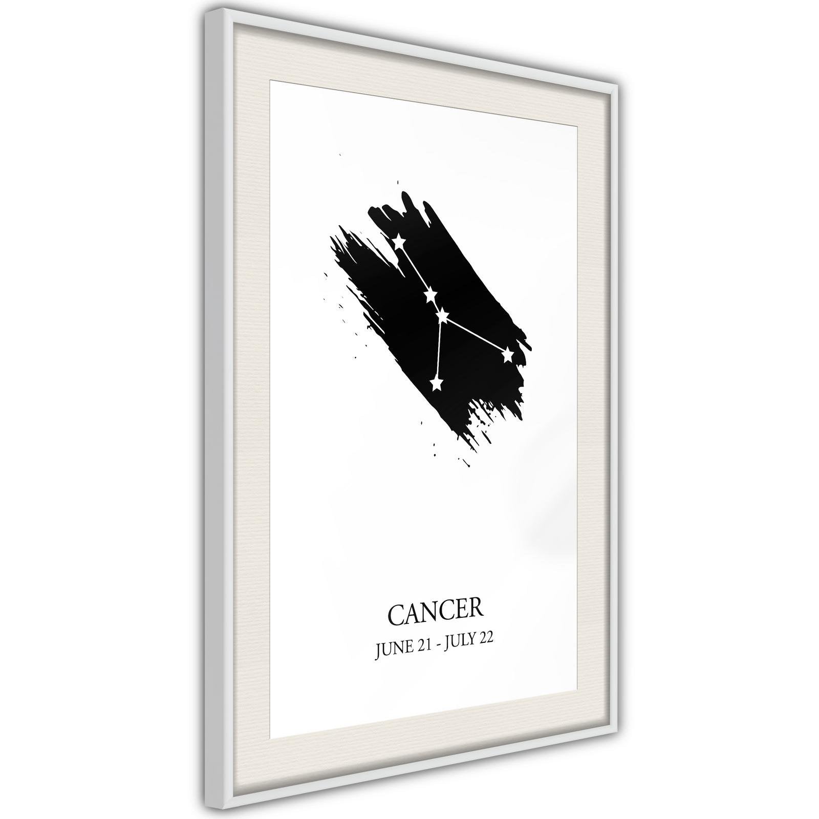 Inramad Poster / Tavla - Zodiac: Cancer I-Poster Inramad-Artgeist-peaceofhome.se