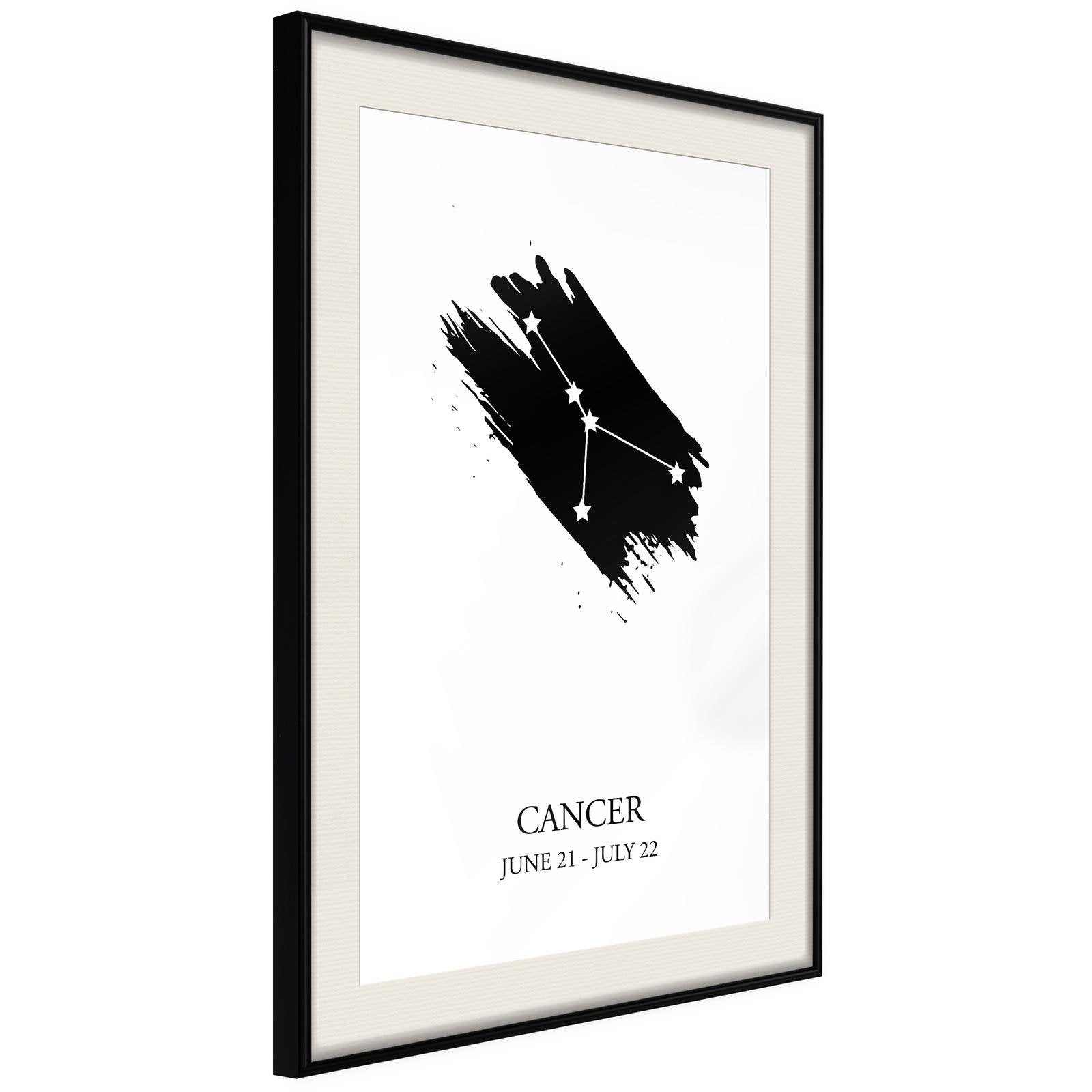 Inramad Poster / Tavla - Zodiac: Cancer I-Poster Inramad-Artgeist-peaceofhome.se