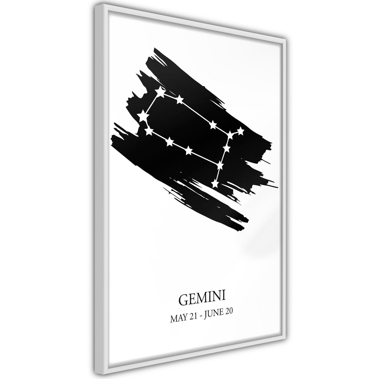 Inramad Poster / Tavla - Zodiac: Gemini I-Poster Inramad-Artgeist-peaceofhome.se
