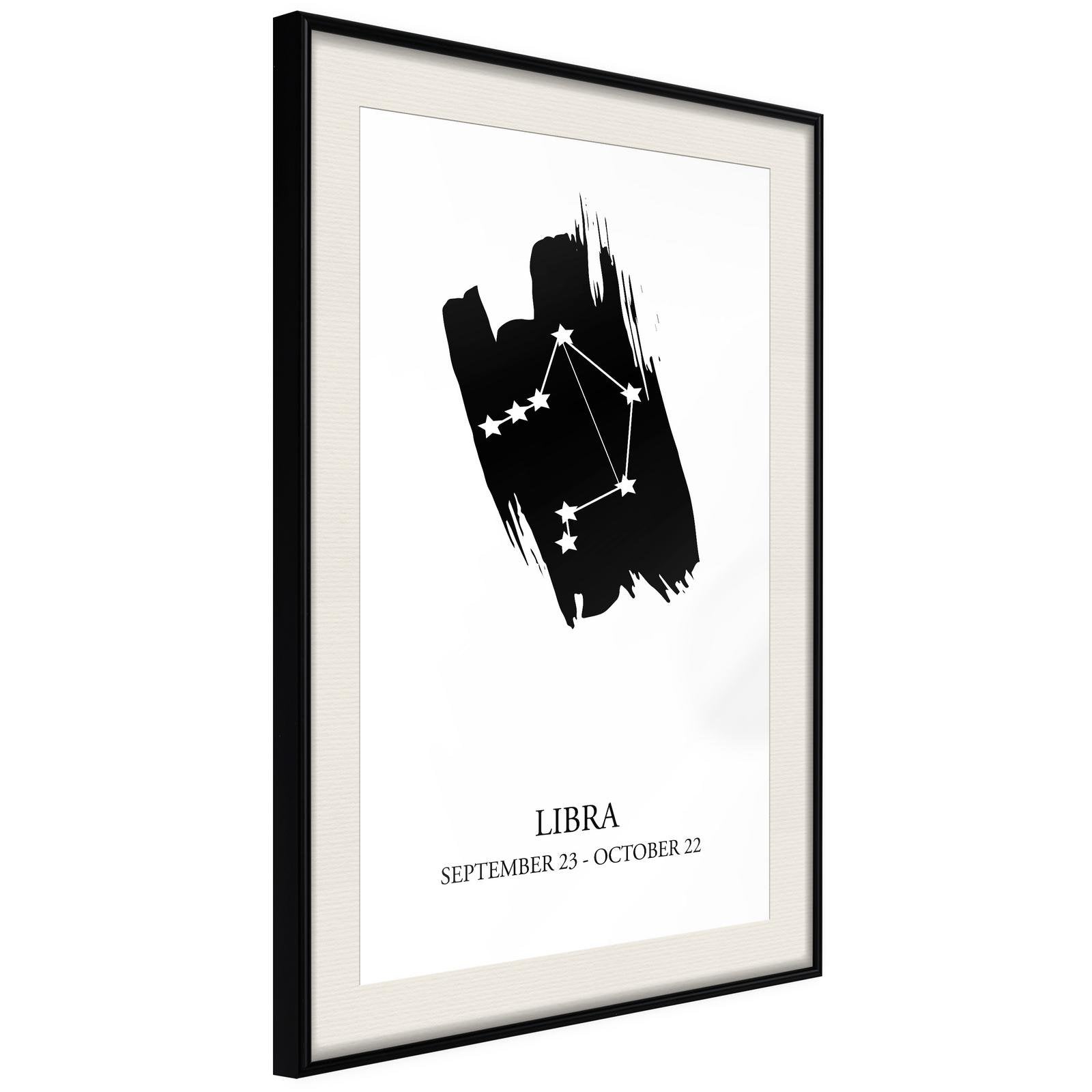 Inramad Poster / Tavla - Zodiac: Libra I-Poster Inramad-Artgeist-peaceofhome.se