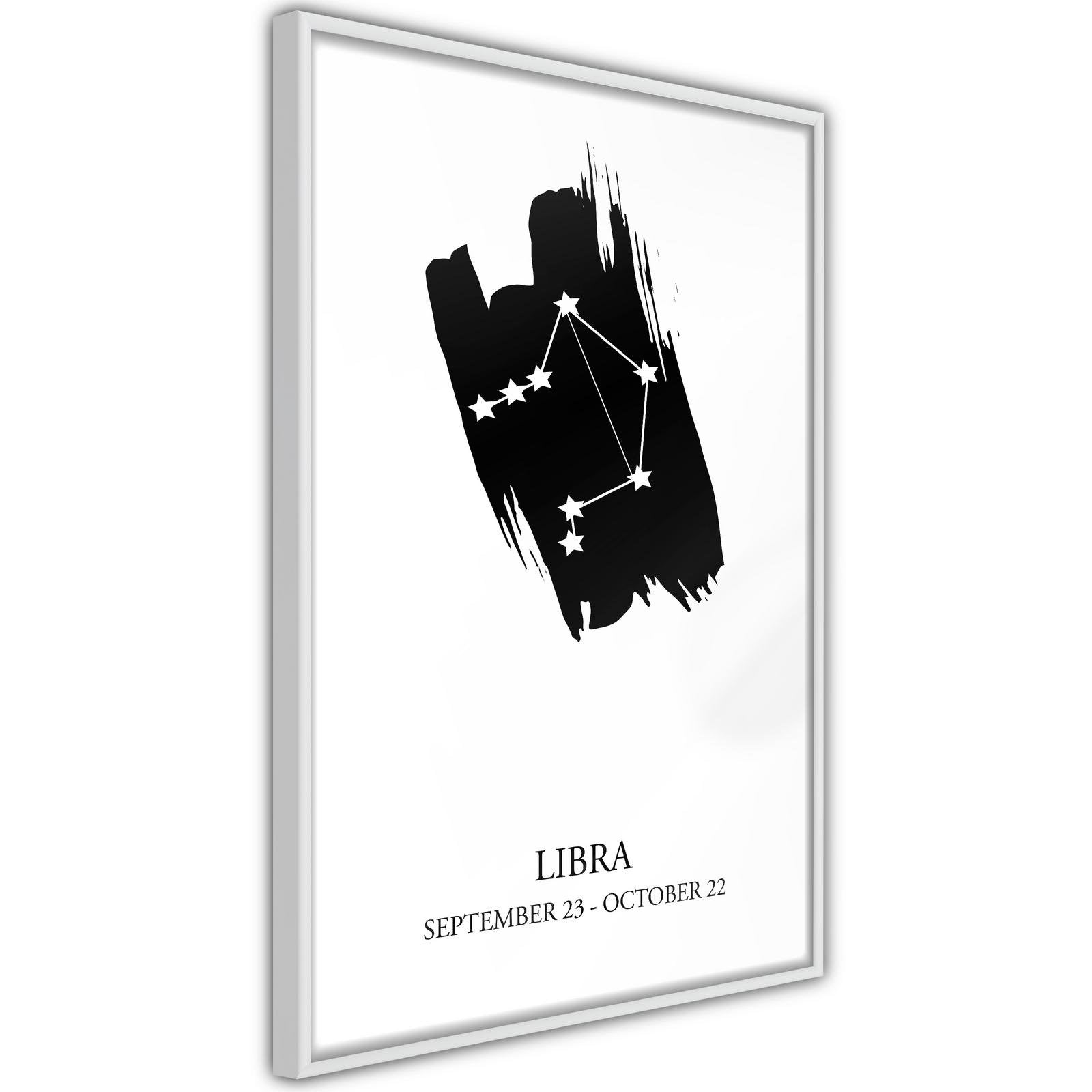 Inramad Poster / Tavla - Zodiac: Libra I-Poster Inramad-Artgeist-peaceofhome.se