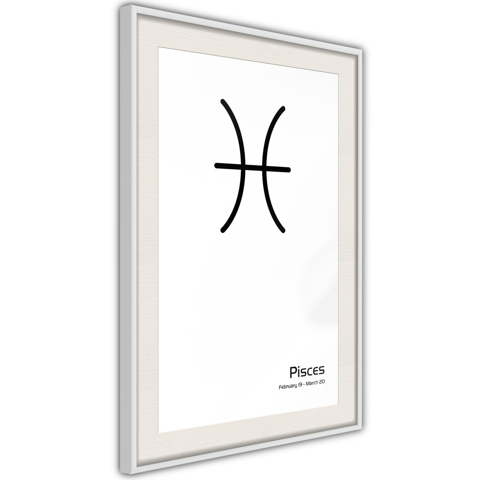 Inramad Poster / Tavla - Zodiac: Pisces II-Poster Inramad-Artgeist-peaceofhome.se