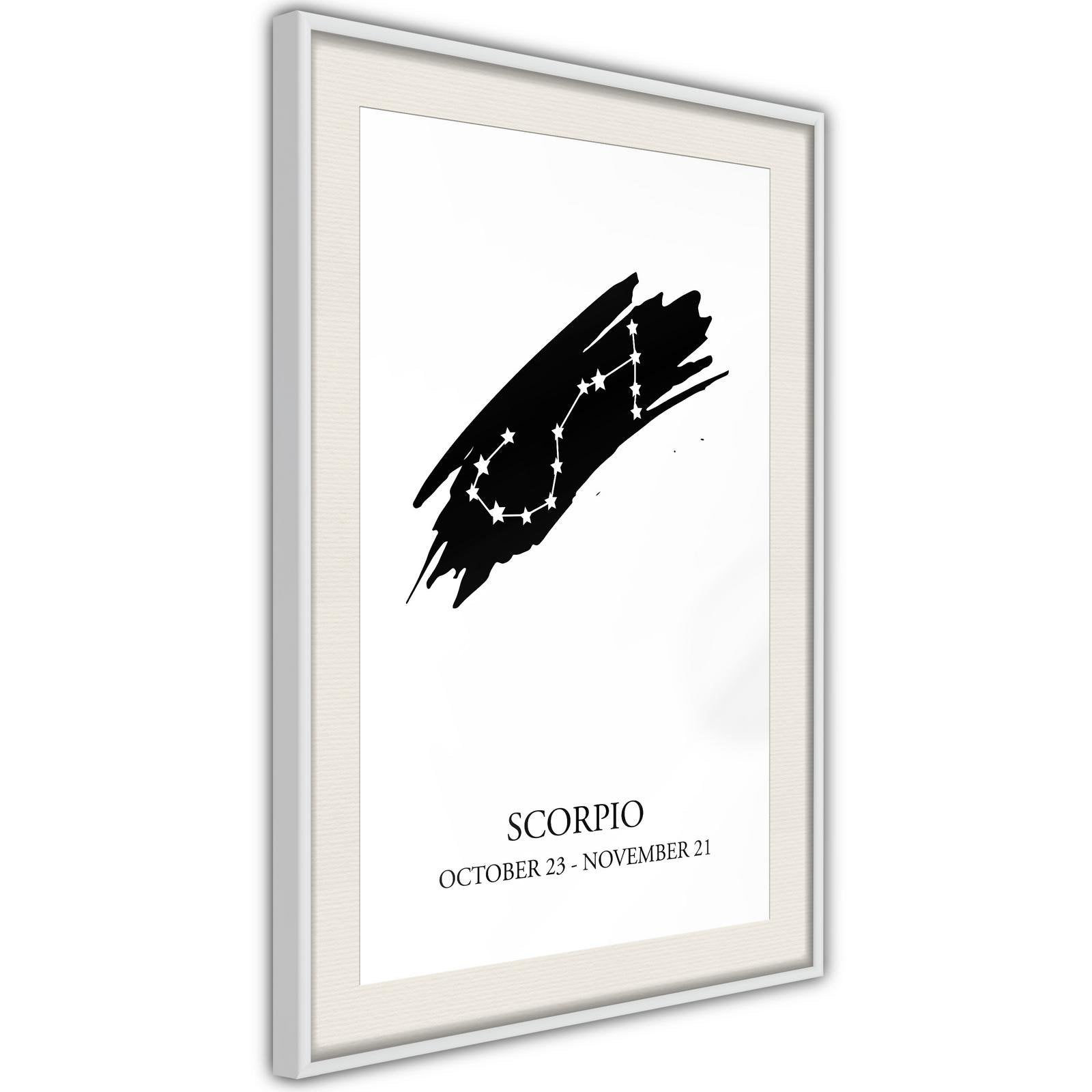 Inramad Poster / Tavla - Zodiac: Scorpio I-Poster Inramad-Artgeist-peaceofhome.se