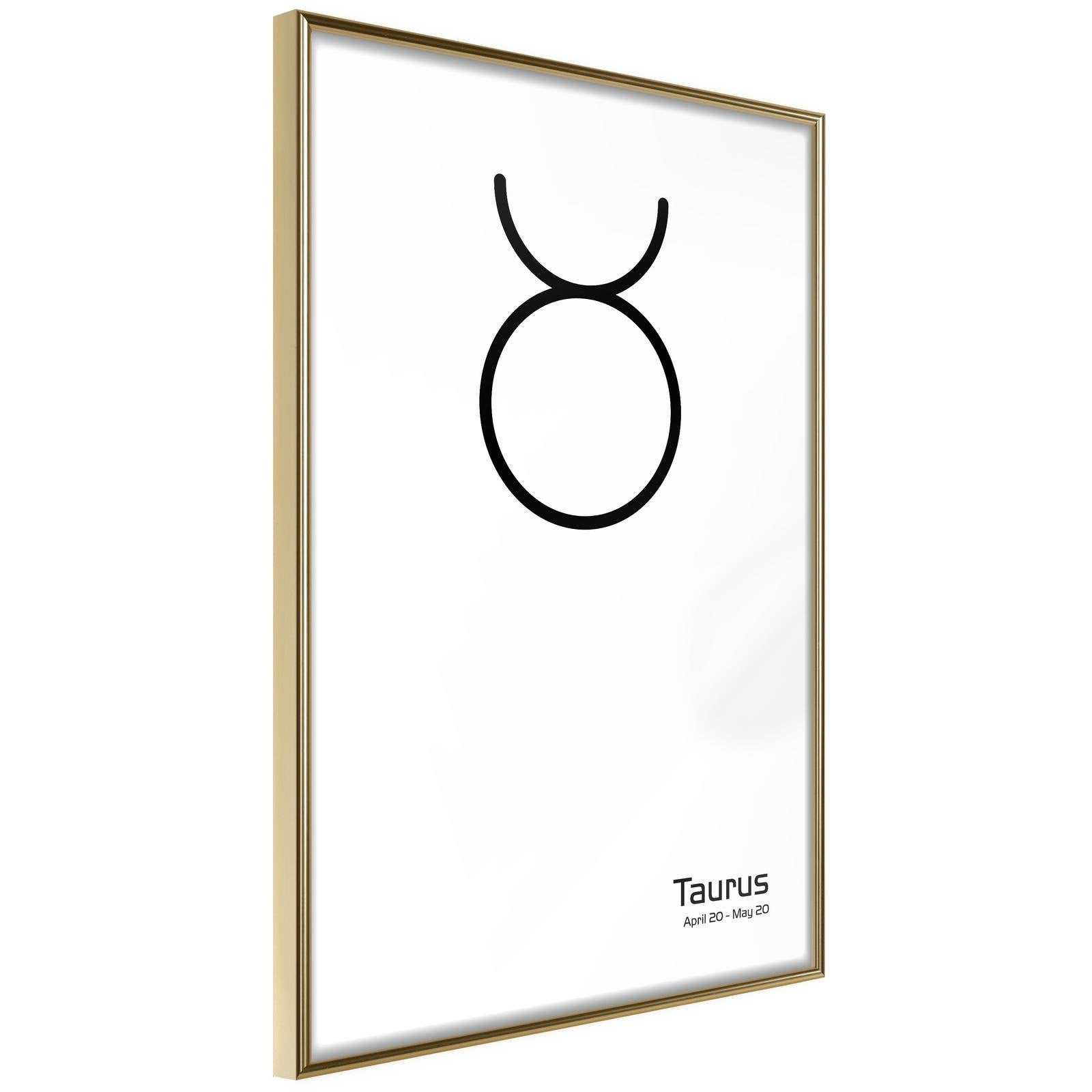 Inramad Poster / Tavla - Zodiac: Taurus II-Poster Inramad-Artgeist-peaceofhome.se