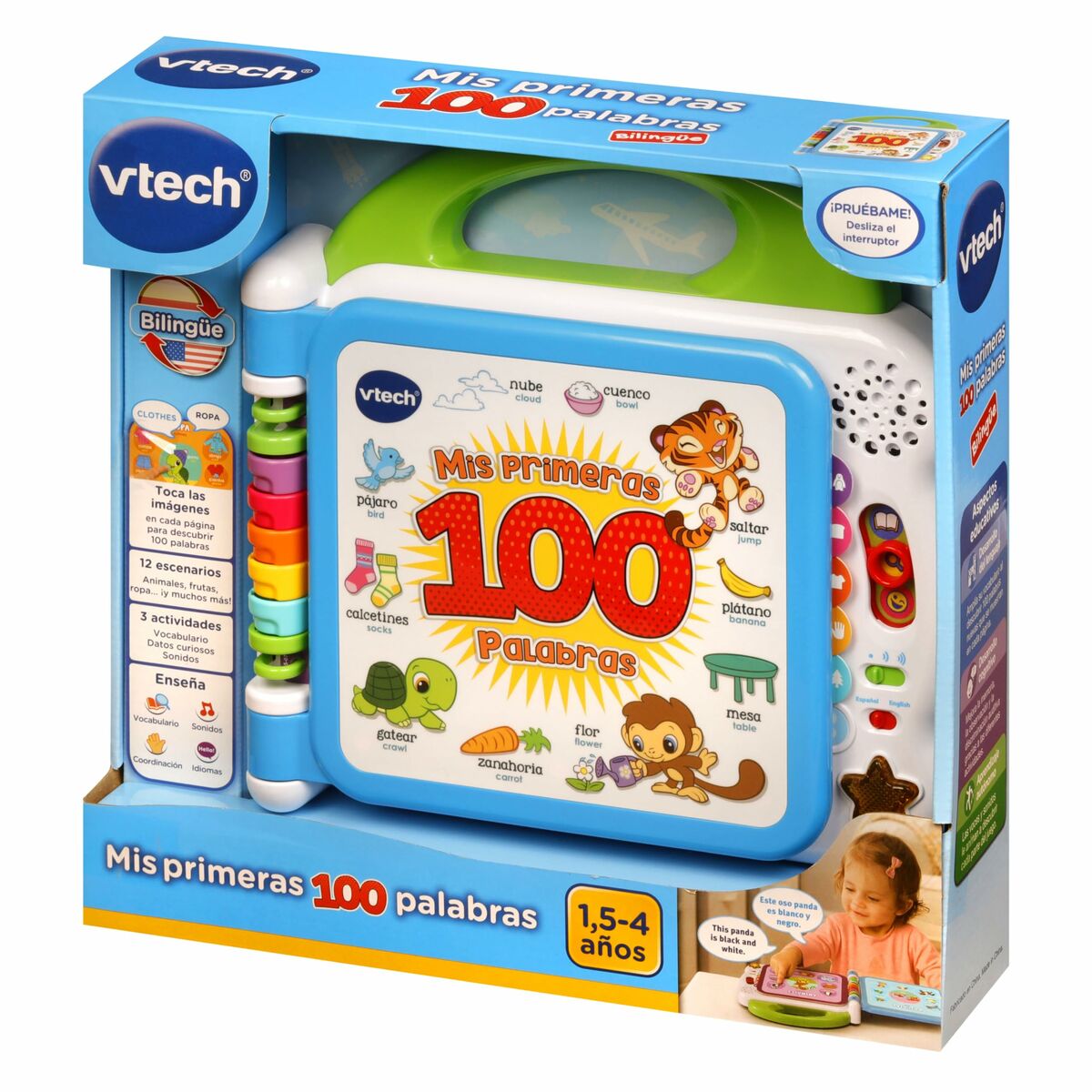 Interaktiv barnbok Vtech Mis primeras 100 palabras-Bebis, Leksaker för småbarn-Vtech-peaceofhome.se