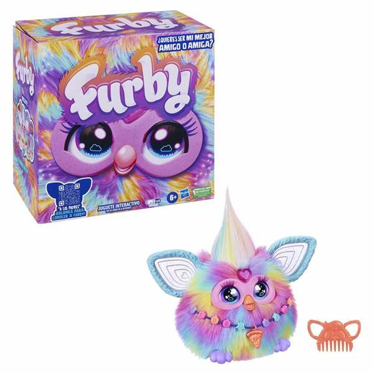 Interaktivt Husdjur Hasbro Furby Tie Dye 13 x 23 x 23 cm-Leksaker och spel, Elektroniska leksaker-Hasbro-peaceofhome.se