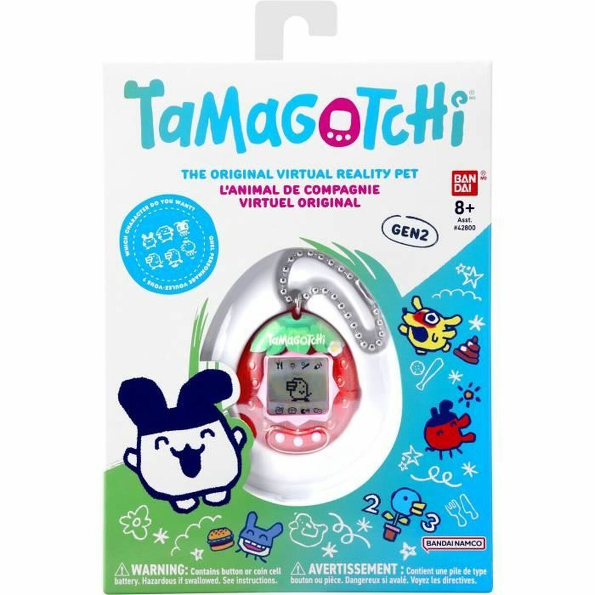 Interaktivt Husdjur Tamagotchi Fresh Strawberry-Leksaker och spel, Elektroniska leksaker-Tamagotchi-peaceofhome.se